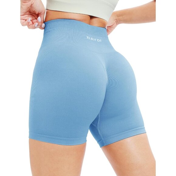 Women Seamless Gym Athletic Yoga Running Biker Shorts High Waisted